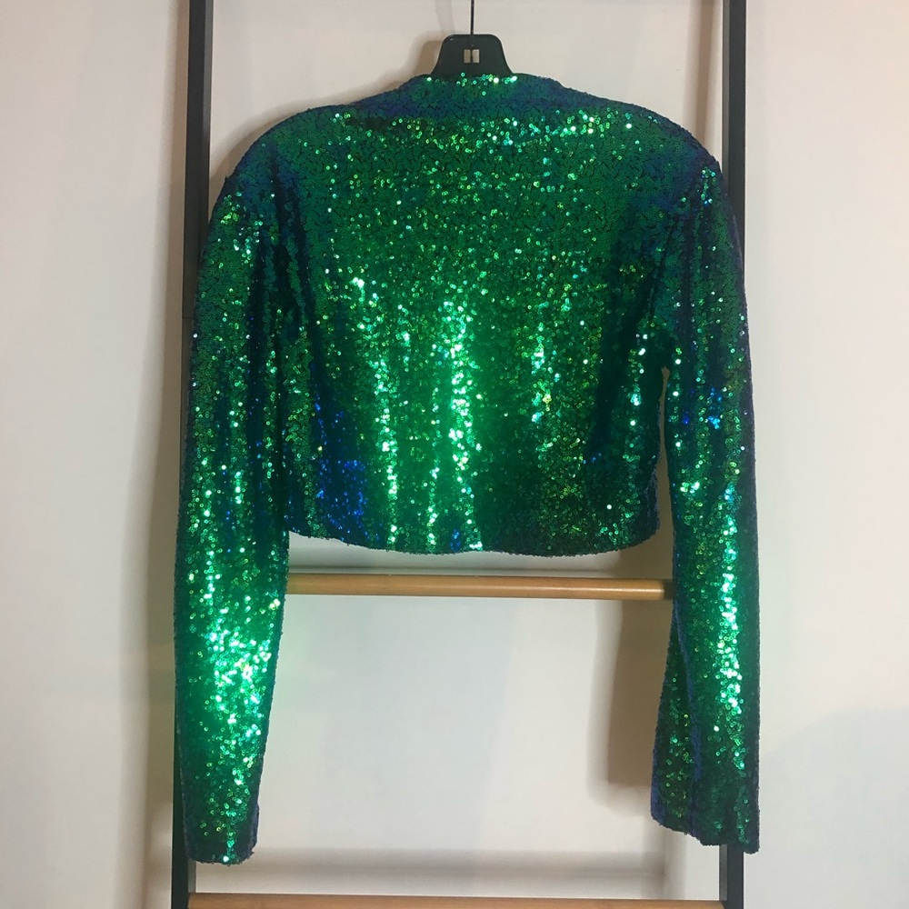 Sparkly Cropped Multihued Jacket. - image 2